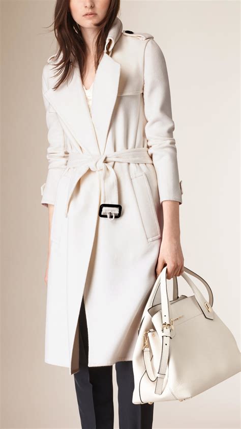 burberry london white cashmere coat|Burberry cashmere coat sale.